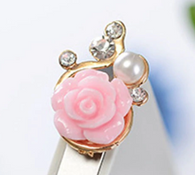 Load image into Gallery viewer, Flower Rhinestone Anti Dust